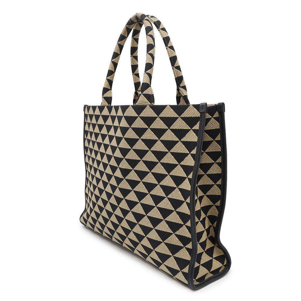 Prada Tote Bag Symbol Canvas Black - Picture 2 of 12
